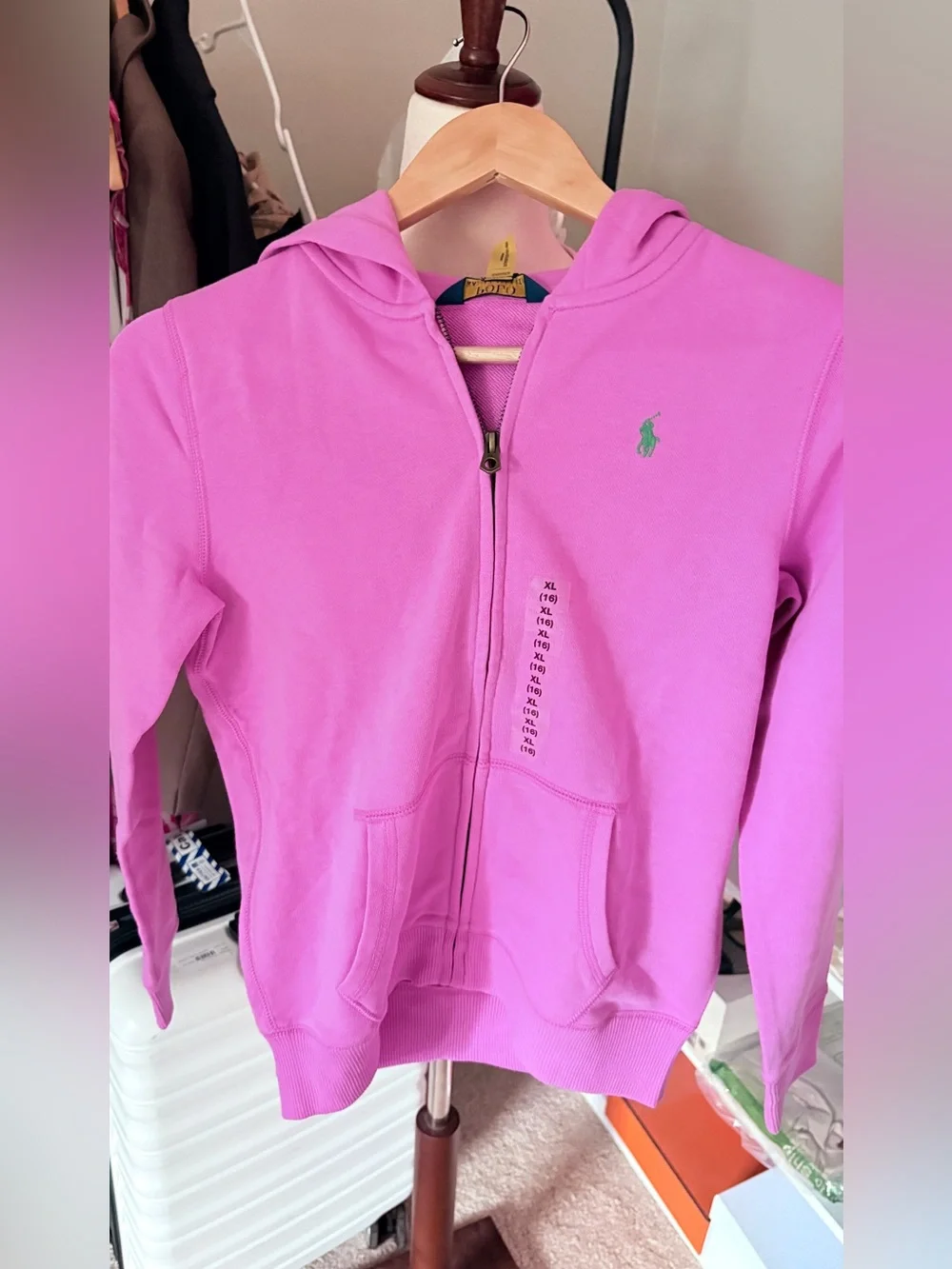 Ralph Lauren Pink Girls' Zip Hoodie